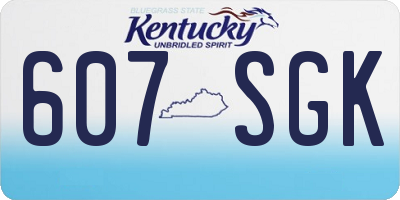 KY license plate 607SGK