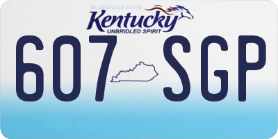 KY license plate 607SGP