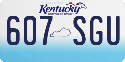 KY license plate 607SGU