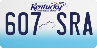 KY license plate 607SRA