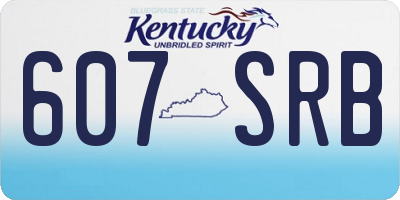 KY license plate 607SRB