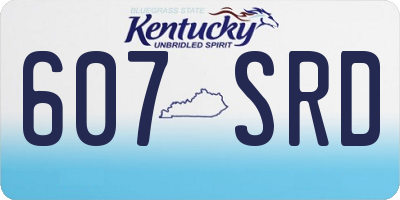 KY license plate 607SRD