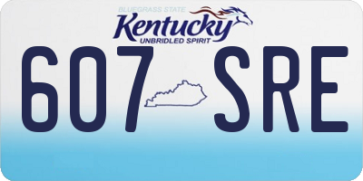 KY license plate 607SRE