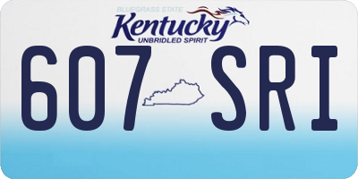 KY license plate 607SRI