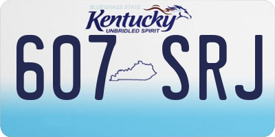 KY license plate 607SRJ