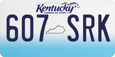 KY license plate 607SRK