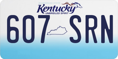 KY license plate 607SRN