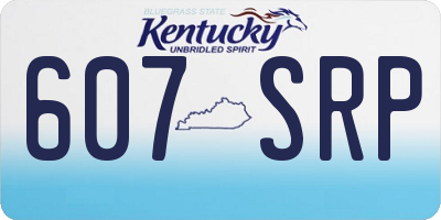 KY license plate 607SRP