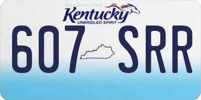 KY license plate 607SRR