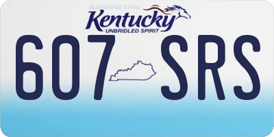 KY license plate 607SRS