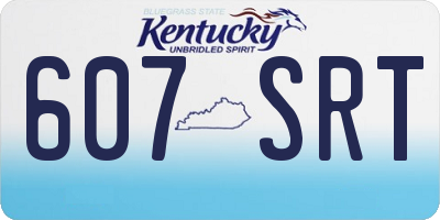 KY license plate 607SRT