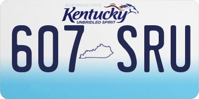 KY license plate 607SRU