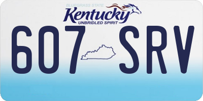 KY license plate 607SRV
