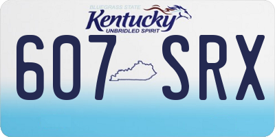 KY license plate 607SRX