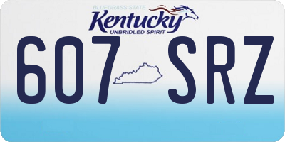 KY license plate 607SRZ