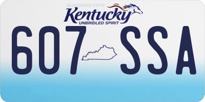 KY license plate 607SSA