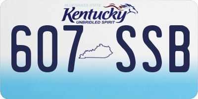KY license plate 607SSB