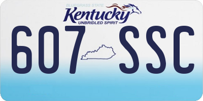 KY license plate 607SSC