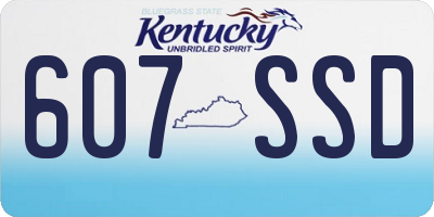 KY license plate 607SSD
