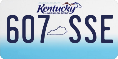 KY license plate 607SSE