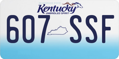 KY license plate 607SSF