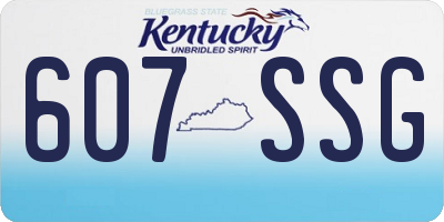 KY license plate 607SSG