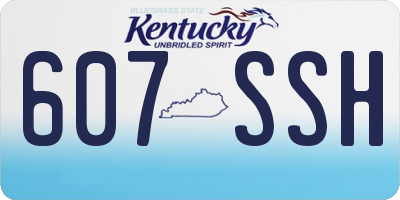KY license plate 607SSH