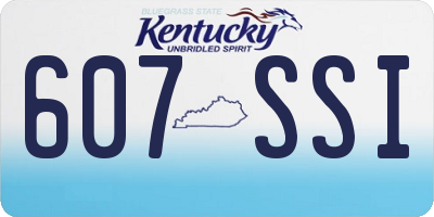 KY license plate 607SSI