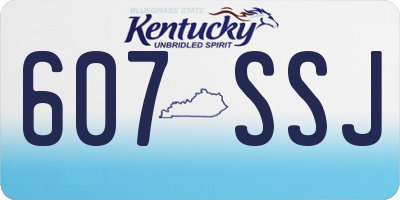 KY license plate 607SSJ