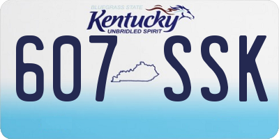 KY license plate 607SSK