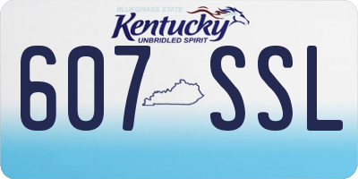 KY license plate 607SSL