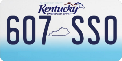 KY license plate 607SSO
