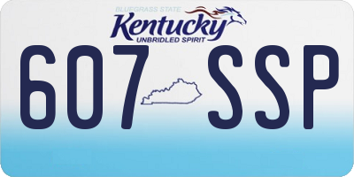 KY license plate 607SSP