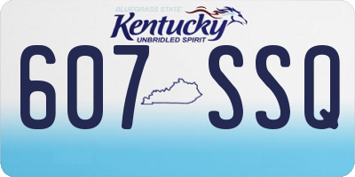 KY license plate 607SSQ