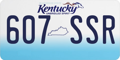 KY license plate 607SSR