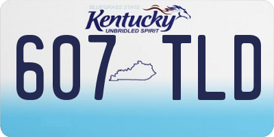 KY license plate 607TLD