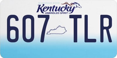 KY license plate 607TLR