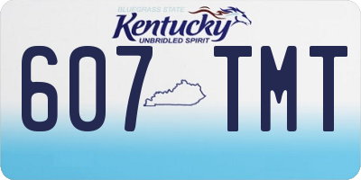 KY license plate 607TMT