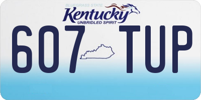 KY license plate 607TUP