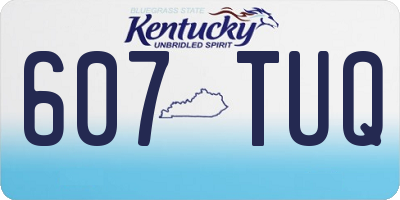 KY license plate 607TUQ