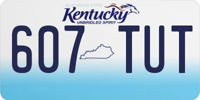 KY license plate 607TUT