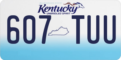 KY license plate 607TUU