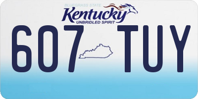 KY license plate 607TUY