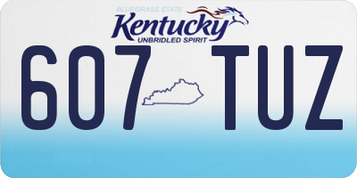 KY license plate 607TUZ