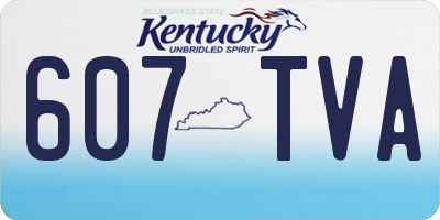 KY license plate 607TVA