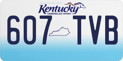 KY license plate 607TVB