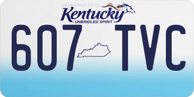 KY license plate 607TVC