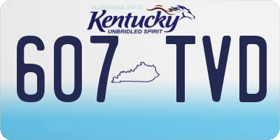 KY license plate 607TVD