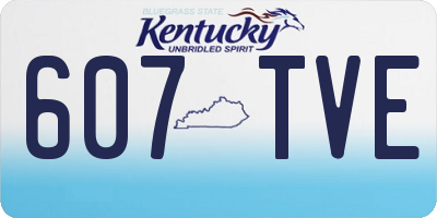 KY license plate 607TVE