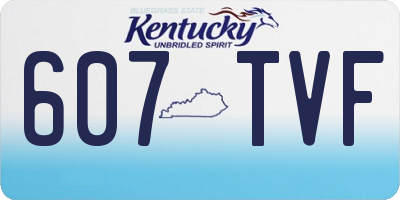 KY license plate 607TVF